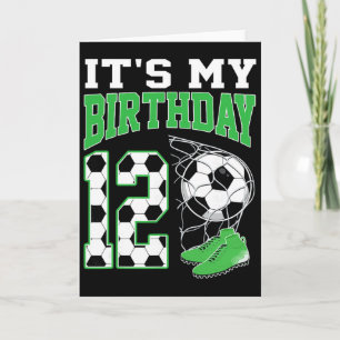 Det är min 12-års födelsedag fotbollsfest 12 år ga kort