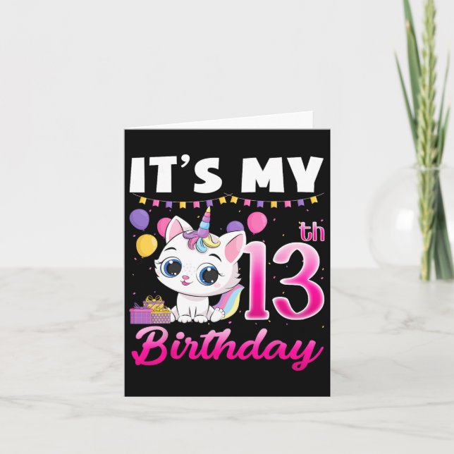 Det är min 13:e födelsedagskaraktär 13 år gammal kort (Framsida)