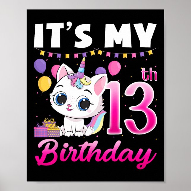 Det är min 13:e födelsedagskaraktär 13 år gammal poster (Framsidan)