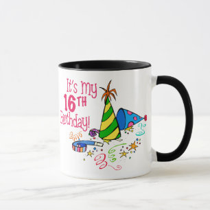 Det är min 16th födelsedag (partyhattar) mugg