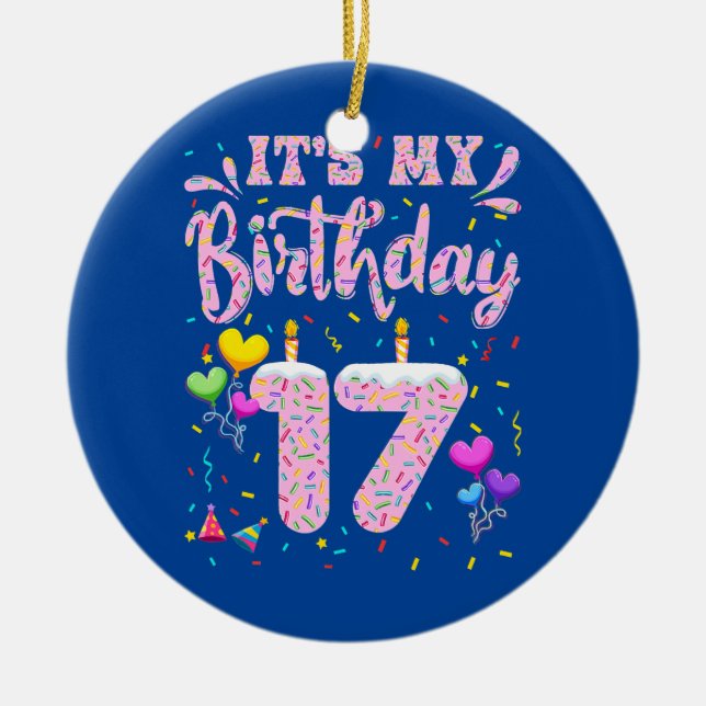 Det är min 17:e födelsedagskalender Dårdjuvans Lyc Julgransprydnad Keramik (Framsidan)