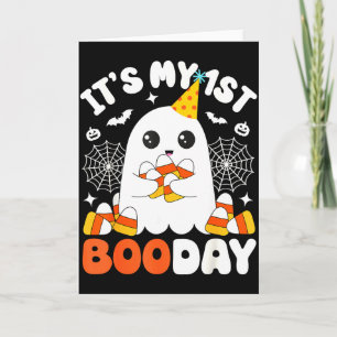 Det är min 1:a Boo-dag, rolig Halloween-spöke 1:a Kort