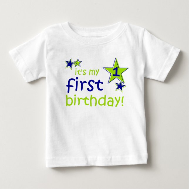 Det är min 1 första födelsedagspädbarnt-skjorta t-shirt (Framsida)
