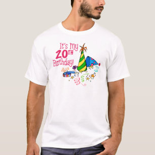 Det är min 20th födelsedag (partyhattar) t shirt