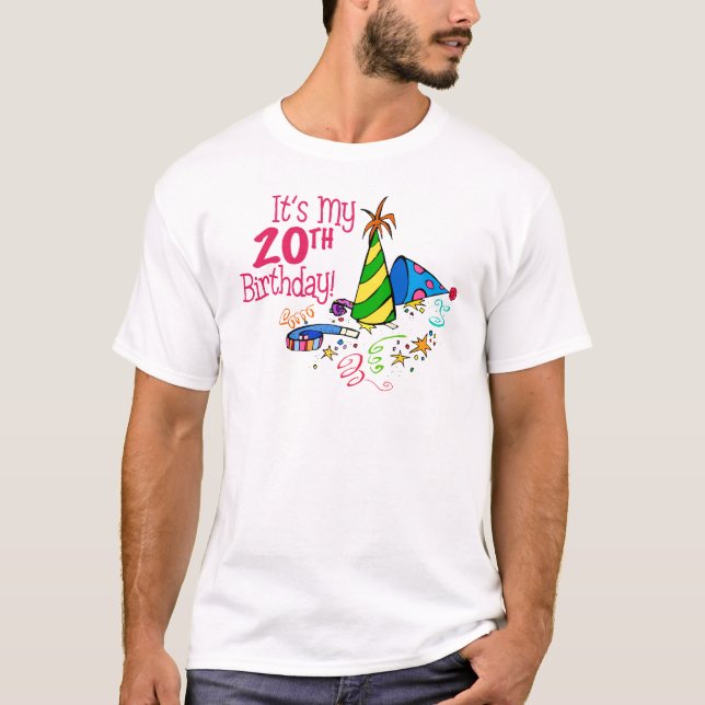 Det är min 20th födelsedag (partyhattar) t shirt (Framsida)
