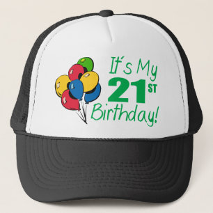 Det är min 21st födelsedag (ballonger) truckerkeps
