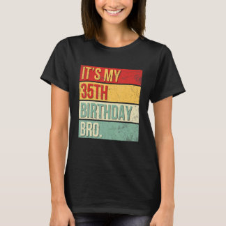 Det är min 35e Birthday Bro 35 år gammal Kung Quee T Shirt