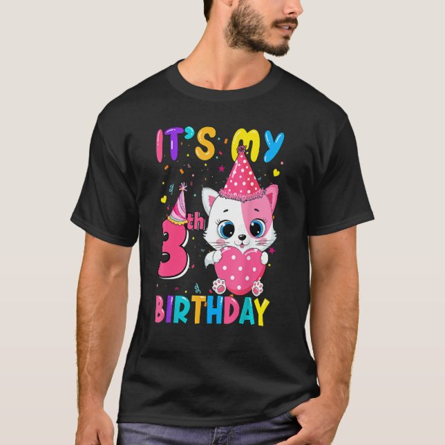 Det är min 3:e födelsedag, 3-årsdag t shirt (Framsida)
