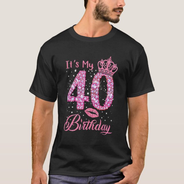 Det är min 40:e födelsedag drottning 40 år gammal  t shirt (Framsida)
