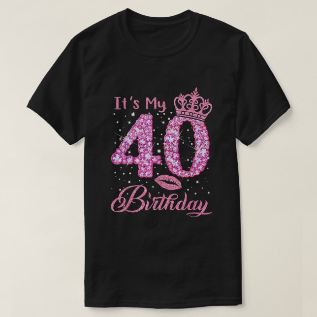 Det är min 40:e födelsedag drottning t shirt (Design framsida)