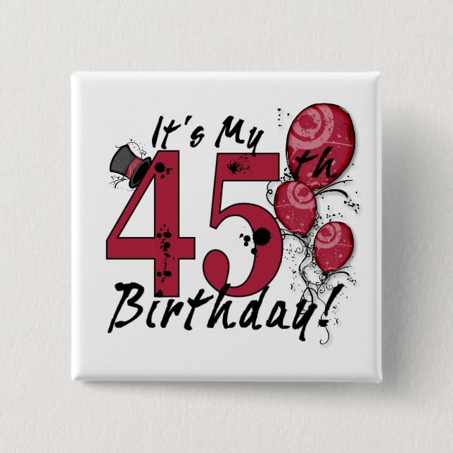Det är min 45-årsdag, stora knapp (Framsida)