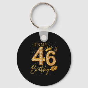 Det är min 46-årsdag Krona 46 år gammal 46-årsdag Nyckelring