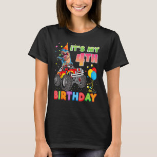 Det är min 4e födelsedagen 4 år gamla dinosaur-mon t shirt