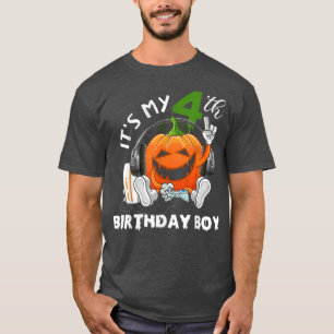 Det är min 4e födelsedagen Boy Halloween Jack o la T Shirt
