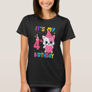 Det är min 4e födelsedagen-flicka på födelsedagen  t shirt