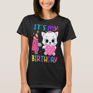 Det är min 4e födelsedagen-flicka på födelsedagen t shirt