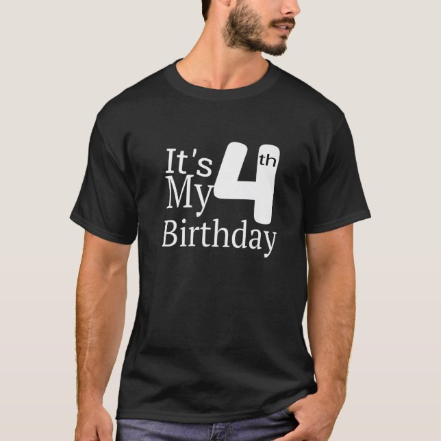 Det är min 4e födelsedagen t shirt (Framsida)