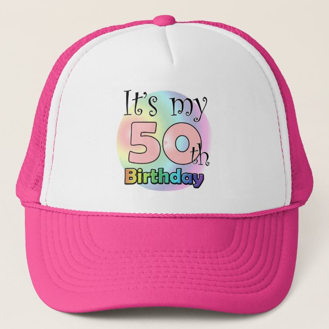 Det är min 50-årsdag (rosa) keps (Framsida)