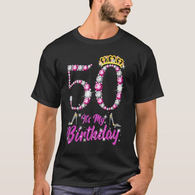 Det är min 50:e födelsedag drottning Tiara Shoes 5 T Shirt (Framsida)