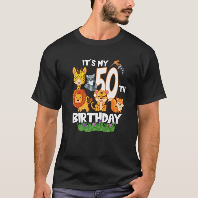 Det är min 50:e födelsedagsdjurszookeeper 50 år t shirt (Framsida)