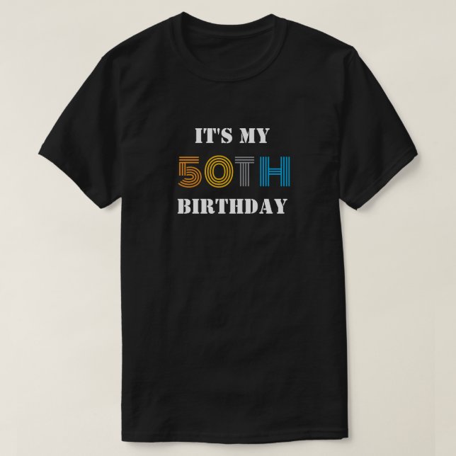 Det är min 50:e Retro Group Squad Birth T Shirt (Design framsida)