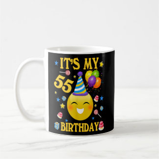 Det är min 55:e födelsedag 55 år gammal 55:e kaffemugg