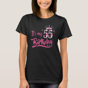 Det är min 55:e födelsedag Rosa Diamond 55 år gamm T Shirt