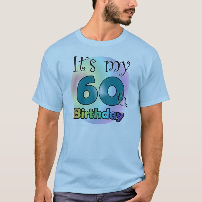 Det är min 60:e födelsedag (blå) tee shirt (Framsida)