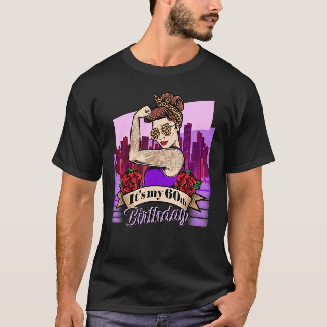Det är min 60:e födelsedagsleoparddesign t shirt (Framsida)