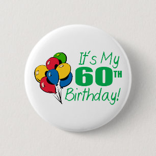 Det är min 60th födelsedag (ballonger) knapp