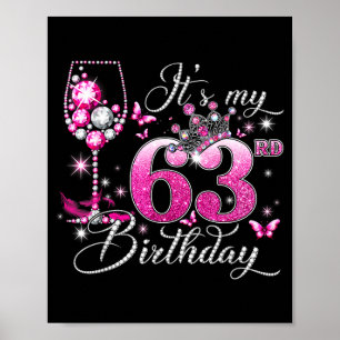 Det är min 63-årsdag Nk 63 år gammal födelsedag Poster