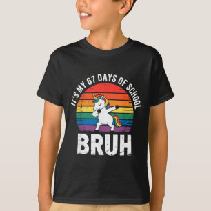 Det är min 67 skoldagar Bruh rolig 67 meme T Shirt