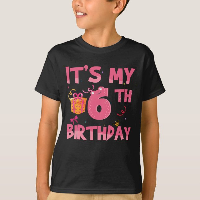 Det är min 6-årsdag t shirt (Framsida)