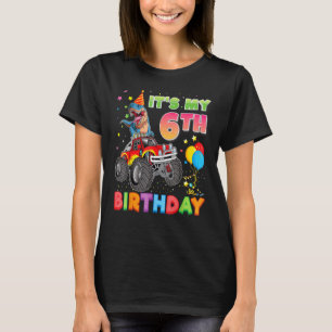 Det är min 6e-födelsedag 6 år gamla dinosaur-monst t shirt