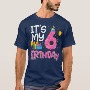 Det är min 6e-födelsedag... Lilla Donut Girls Boys T Shirt