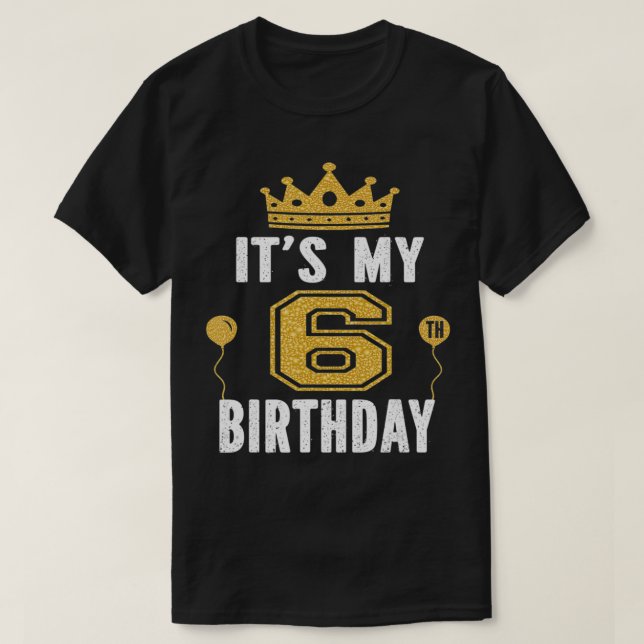 Det är min 6e-födelsedagspresent för sex år gammal t shirt (Design framsida)