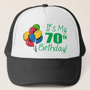 Det är min 70th födelsedag (ballonger) truckerkeps