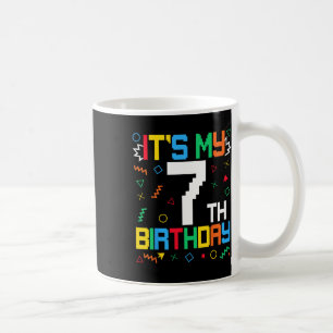 Det är min 7-års födelsedag Gamer Kids Video Game Kaffemugg