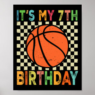 Det är min 7-årsdag Sketll 7-årig spelare kärlek Poster