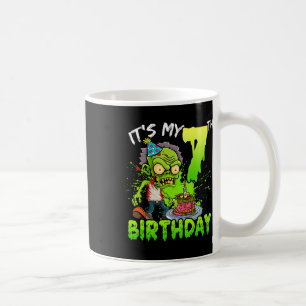 Det är min 7:e-födelsedag Zombie Älskare 7-åriga p Kaffemugg