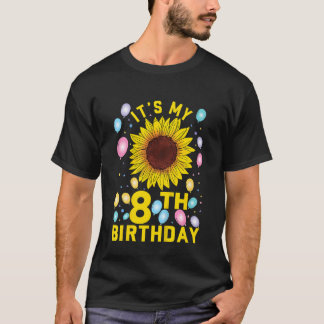 Det är min 8:e födelsedagssolros 8 år gammal bi t shirt