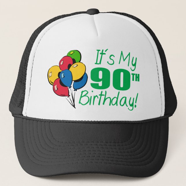 Det är min 90:e födelsedag (ballonger) keps (Framsida)
