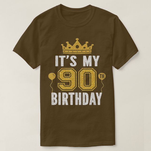 Det är min 90:e födelsedagspresent i 90 år gammal  t shirt (Design framsida)