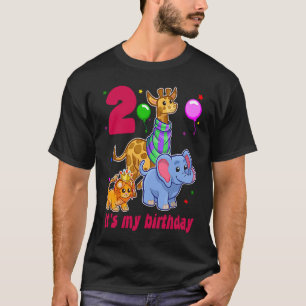 Det är min andra födelsedag Zoo Theme Småbarn Jung T Shirt
