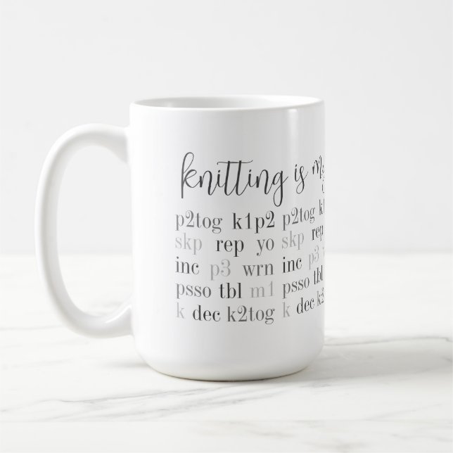 DET ÄR MIN ANDRA SPRÅK Tall White Mugg (Vänster)