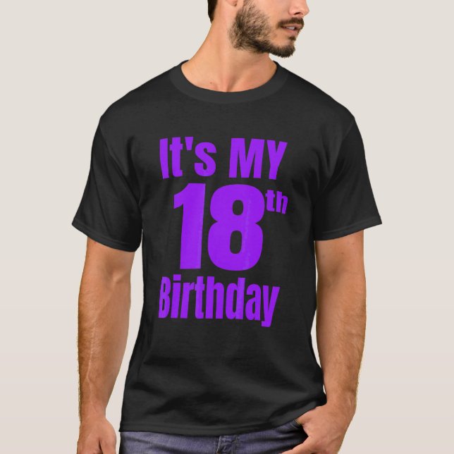 Det är min artonde födelsedag t shirt (Framsida)