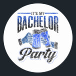 Det är min Bachelor Party Bride Groom Team 2 Runt Klistermärke<br><div class="desc">Det är min Bachelor Party Bride Groom Team 2</div>