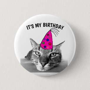 DET ÄR MIN BIRTHDAY CAT-KNAPPAR KNAPP