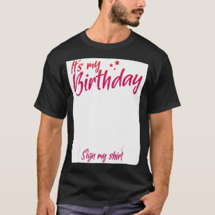 DET ÄR MIN BIRTHDAY SIGN MIN SHIRT. T SHIRT