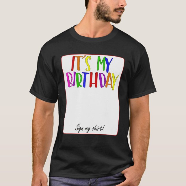 DET ÄR MIN BIRTHDAY SIGN MIN T SHIRT (Framsida)